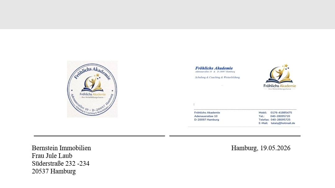 Fröhlichs Akademie Kontaktdaten